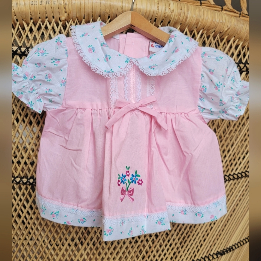 Vintage Catton Candy | Baby girl dress 0-6months